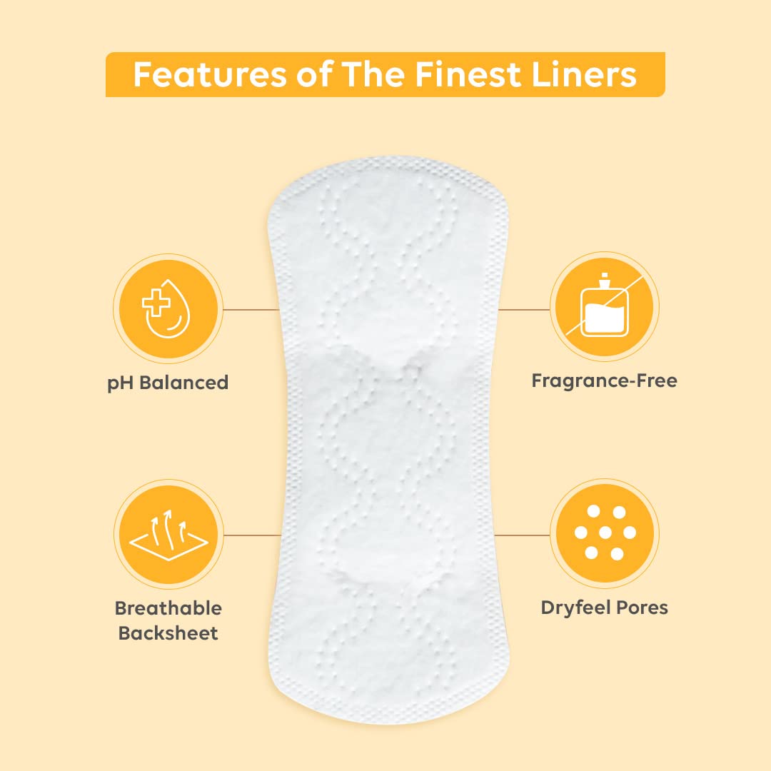 LAIQA Sanitary Pads Combo Pack - 15 Heavy Flow Pads & 40 Panty Liners