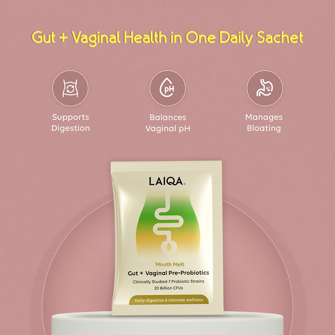 Laiqa Pre + Probiotic Mouth Melt | Peach Lemon | 15 Sachets