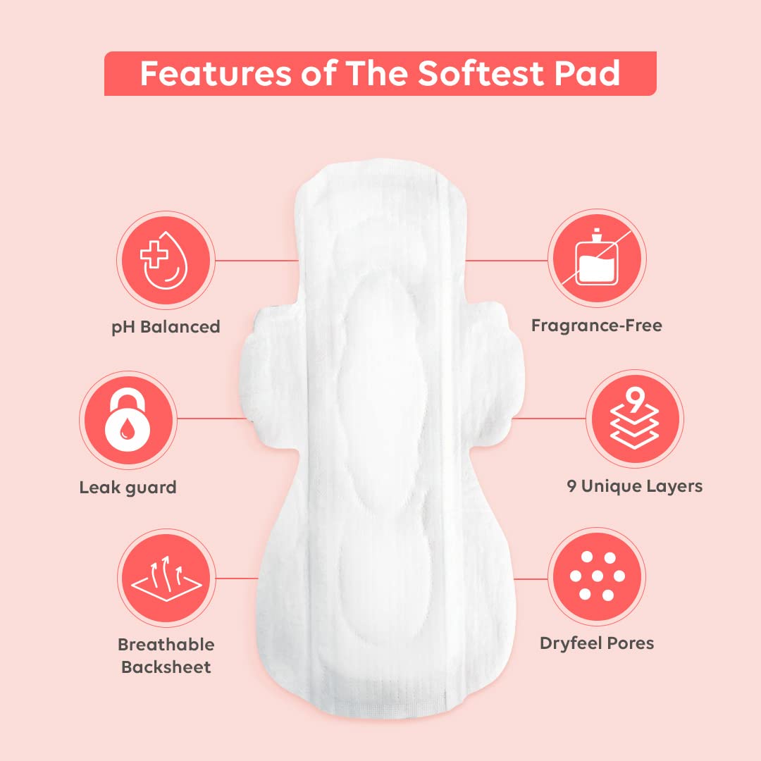 Period Care Rash-Free Ultra Soft Combo Pack Large Size Pad with Pantyliners