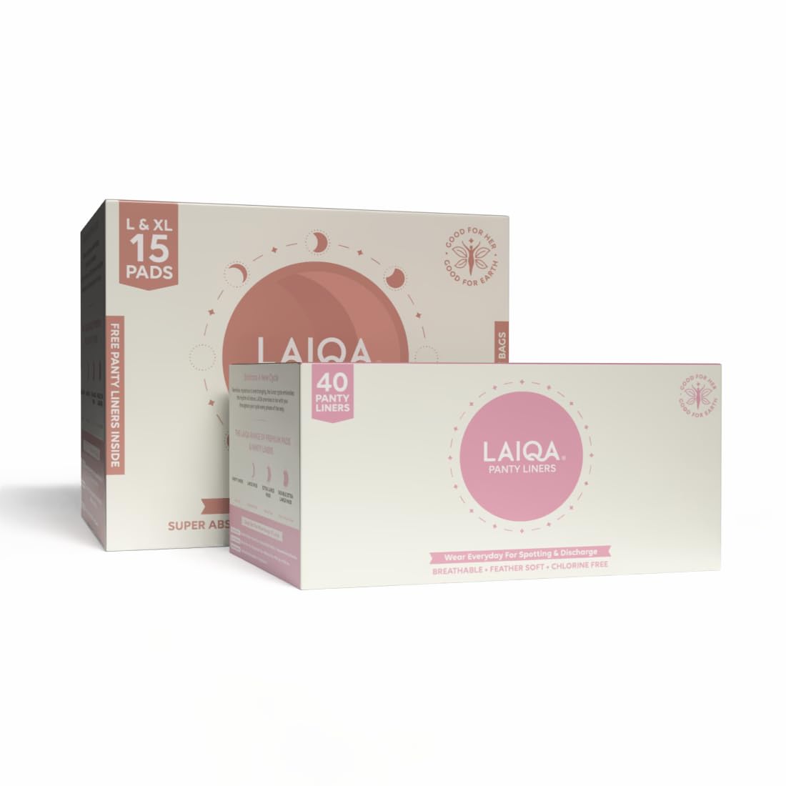 Period Care Rash-Free Sanitary Pads Duo Combo Pack with Panty Liners