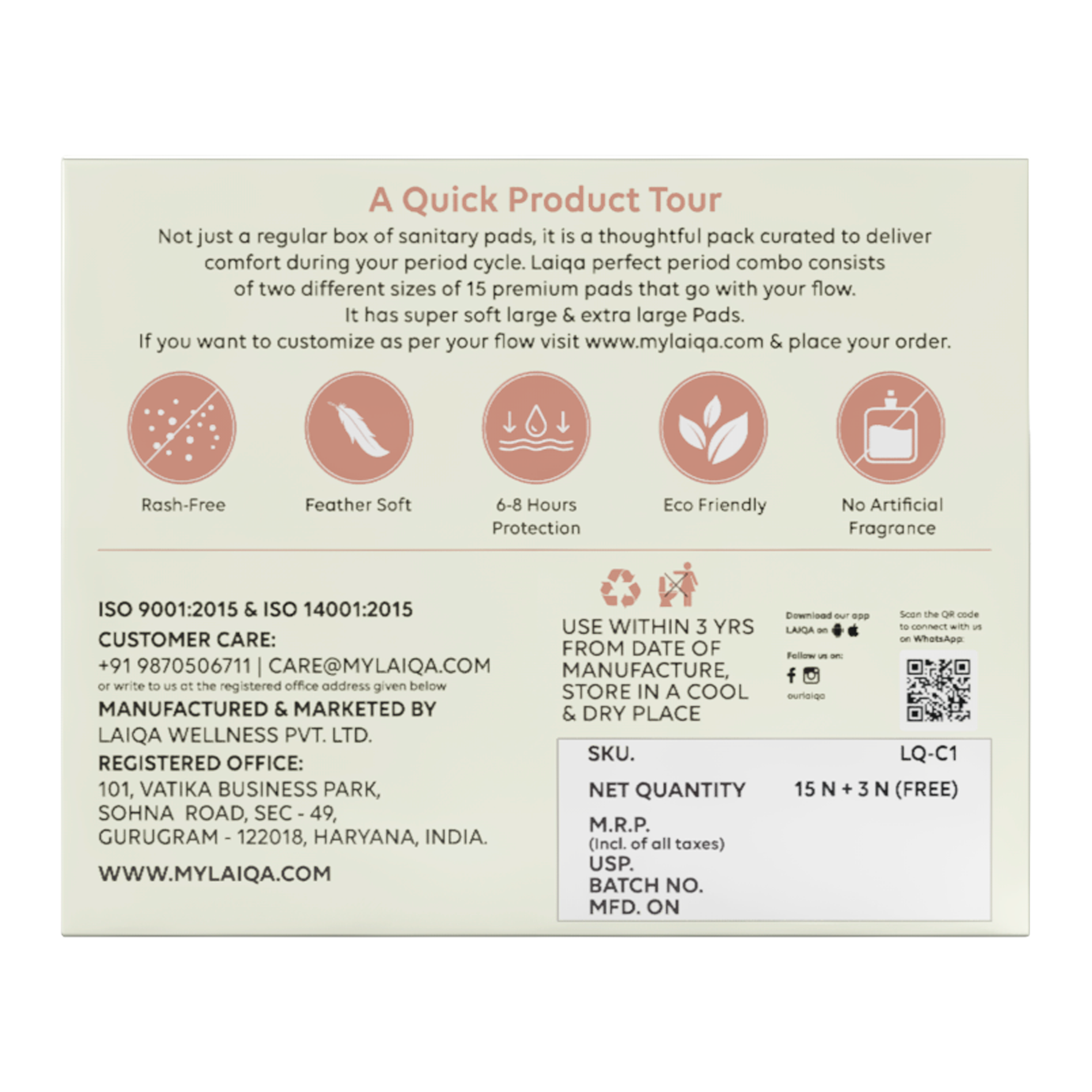 Duo Combo – 10 Moderate Flow & 5 Heavy Flow Pads with 3 Free Panty Liners