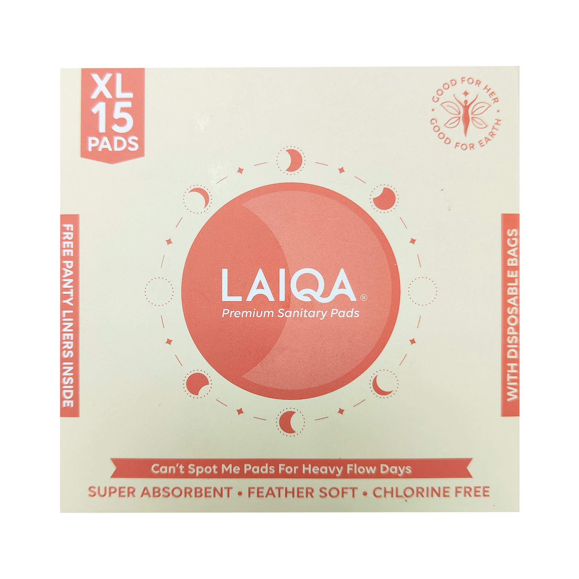15 Heavy Flow Sanitary Pads with 3 Free Panty Liners.
