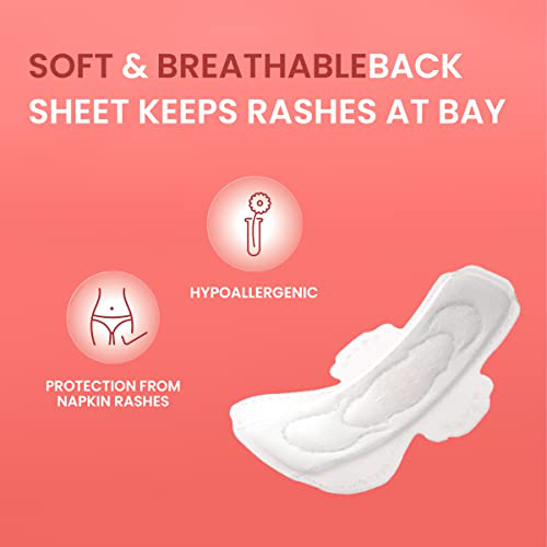 Period Duet Pack - 15 Moderate Flow & 15 Heavy Flow Sanitary Pads with 3 Free Panty Liners