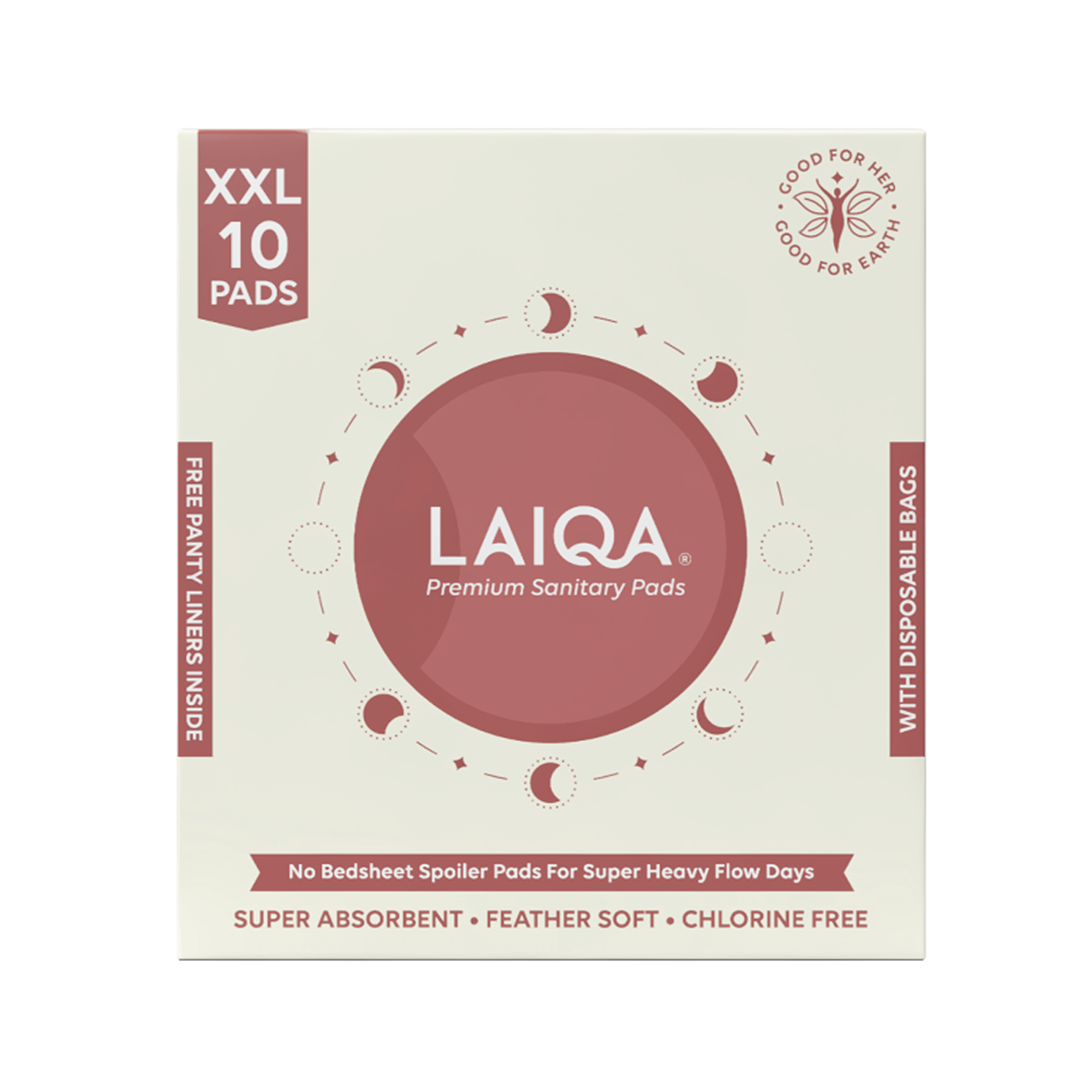 10 Double Extra Large Plus Pads with 3 Free Panty Liners